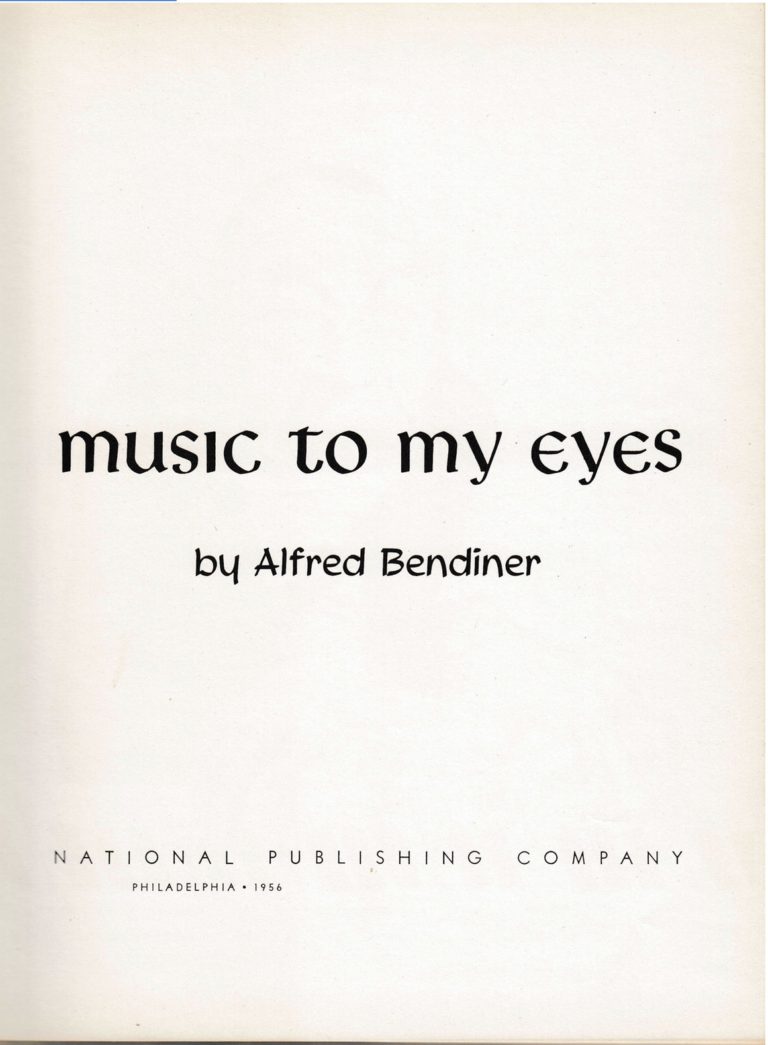 Bendiner book title page