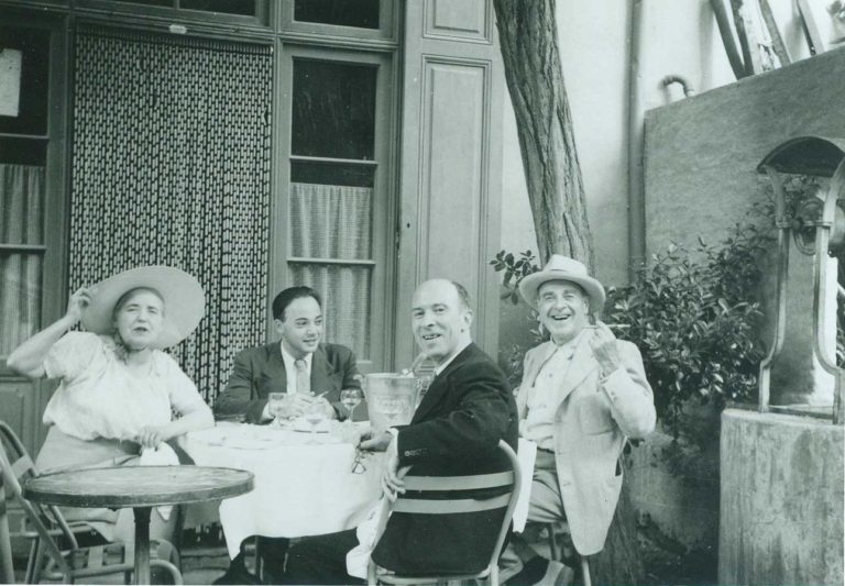 Lunch at ‘La Bonne Truite’ (restaurant) during the Prades Festival, June 1950
