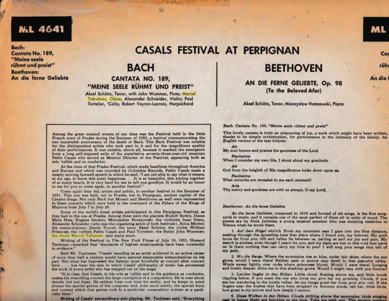 Casals Festival at Perpignan (1951)