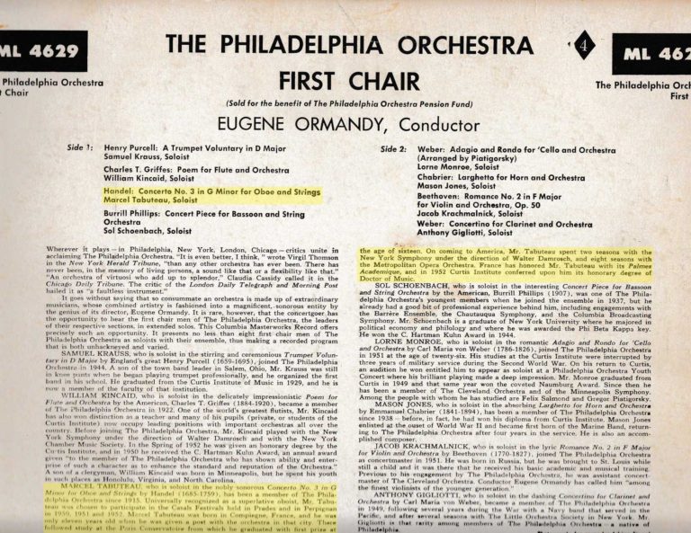 The Philadelphia Orchestra: First Chair