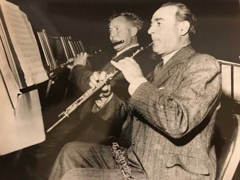 Tabuteau with William Kincaid, principal flutist