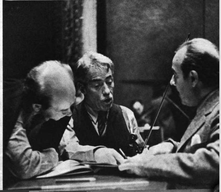Eugene Ormandy, Fritz Kreisler, and Marcel Tabuteau