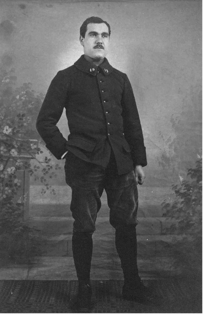 A formal portrait taken of Marcel Tabuteau in a military uniform