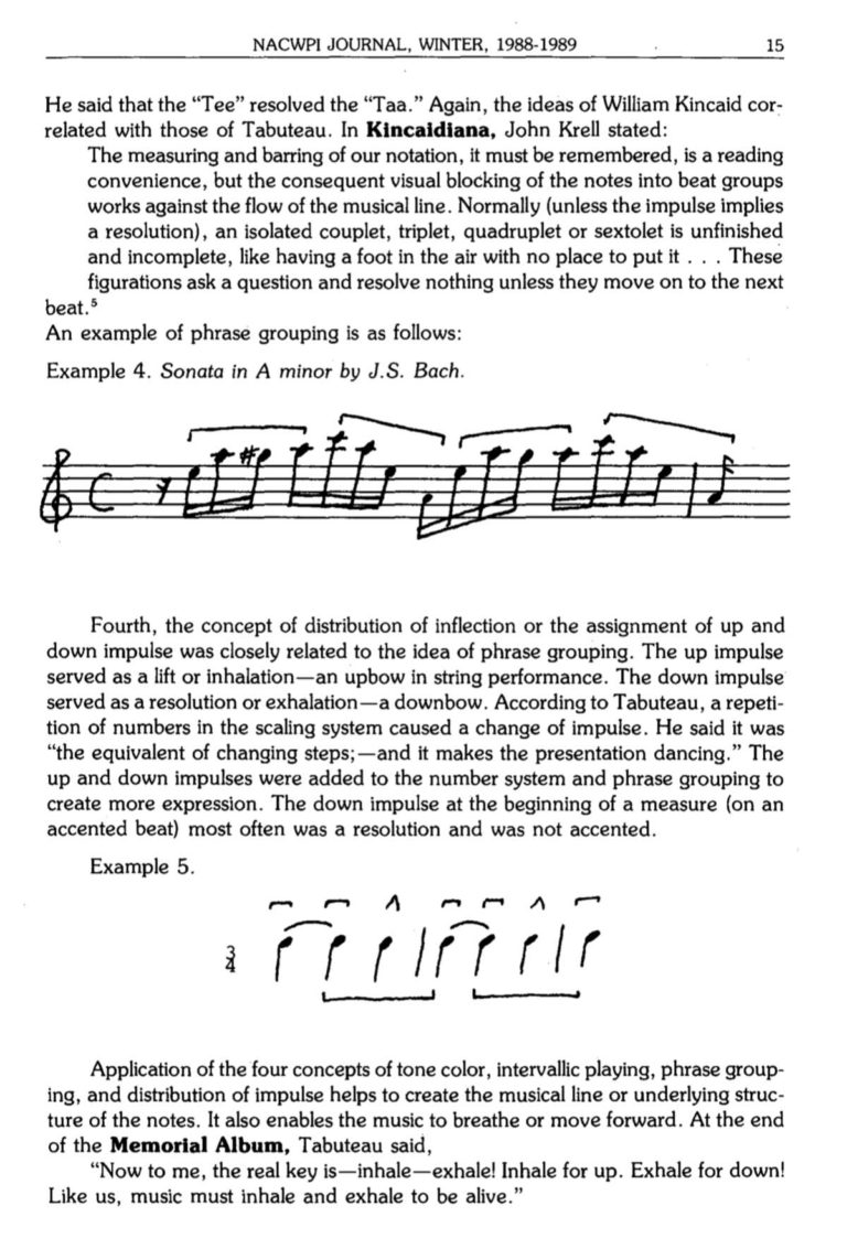 Musical Concepts of Marcel Tabuteau