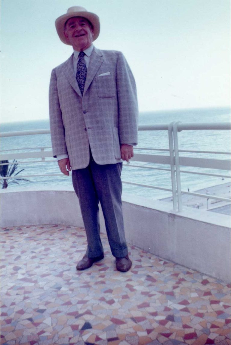 Posing on his terrace