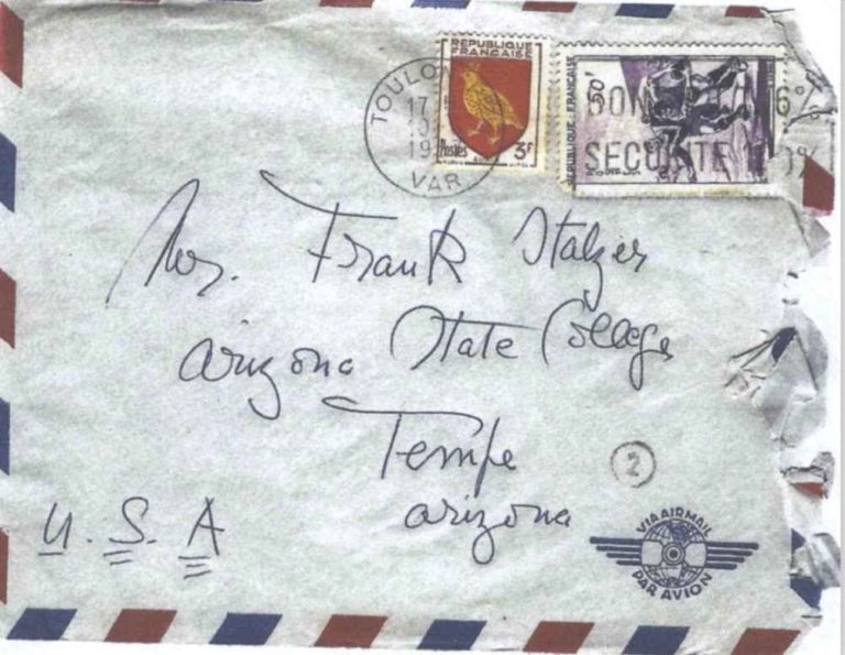Correspondence > Frank Stalzer