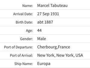 1931 Sept 27 ship log