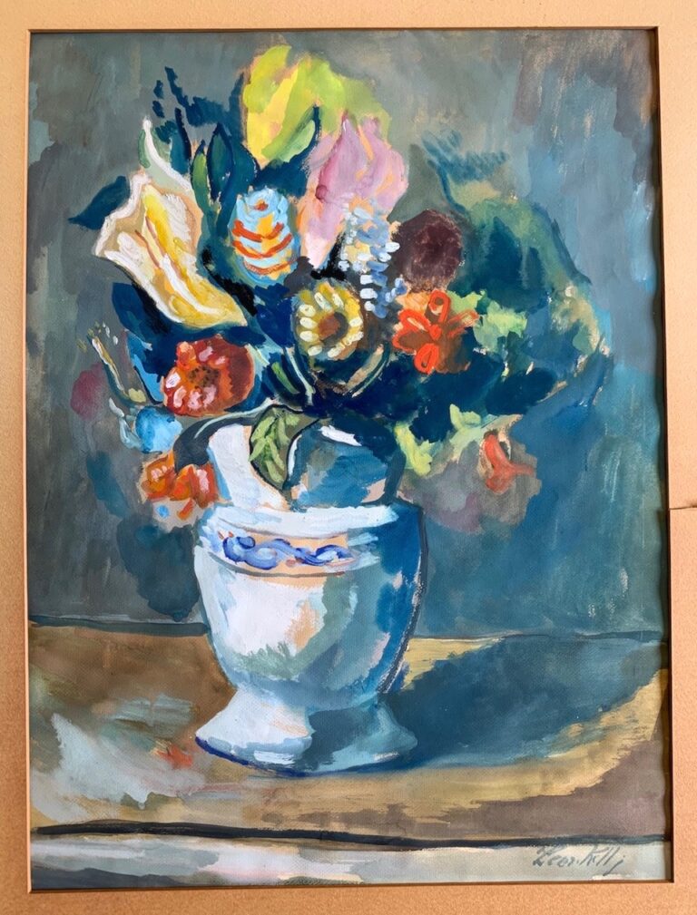 Painting of vase of flowers
