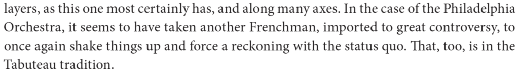 Exner_ Tabuteau, Tondre, Tradition