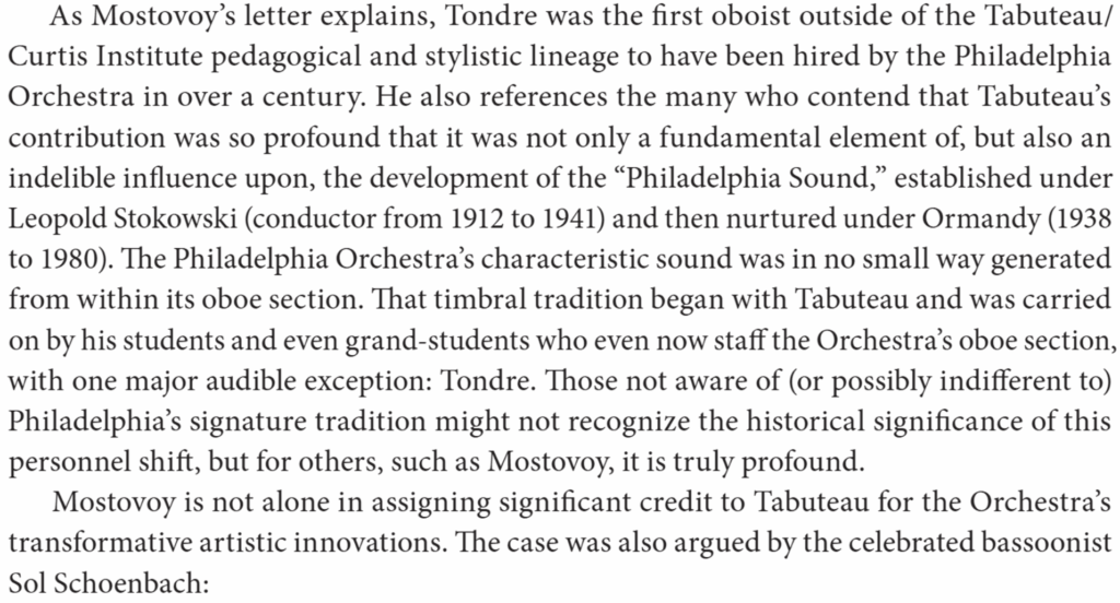 Exner_ Tabuteau, Tondre, Tradition