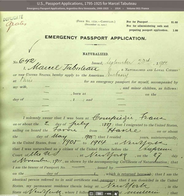 Emergency Passport Application