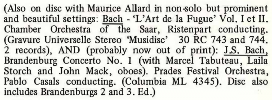 Bach With Allard