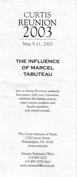 Curtis Reunion 2003 Flyer-Cover