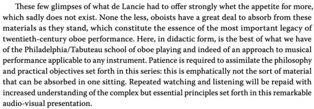 John de Lancie: The Art of Creating the Musical Line