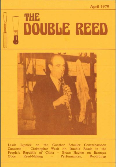 front cover of The Double Reed in April 1979
