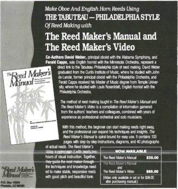 Reed Maker's Manual