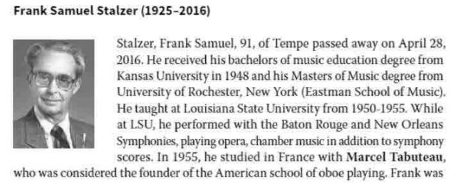 Obituary: Frank Stalzer