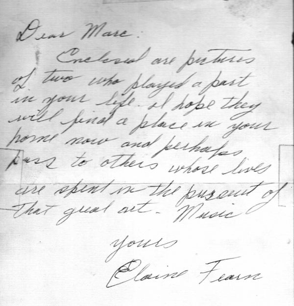 Letter from Fearn's widow to Mostovoy