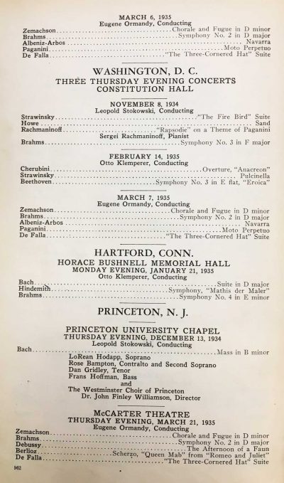 BWV 232 February 22, 1924 (Toronto)